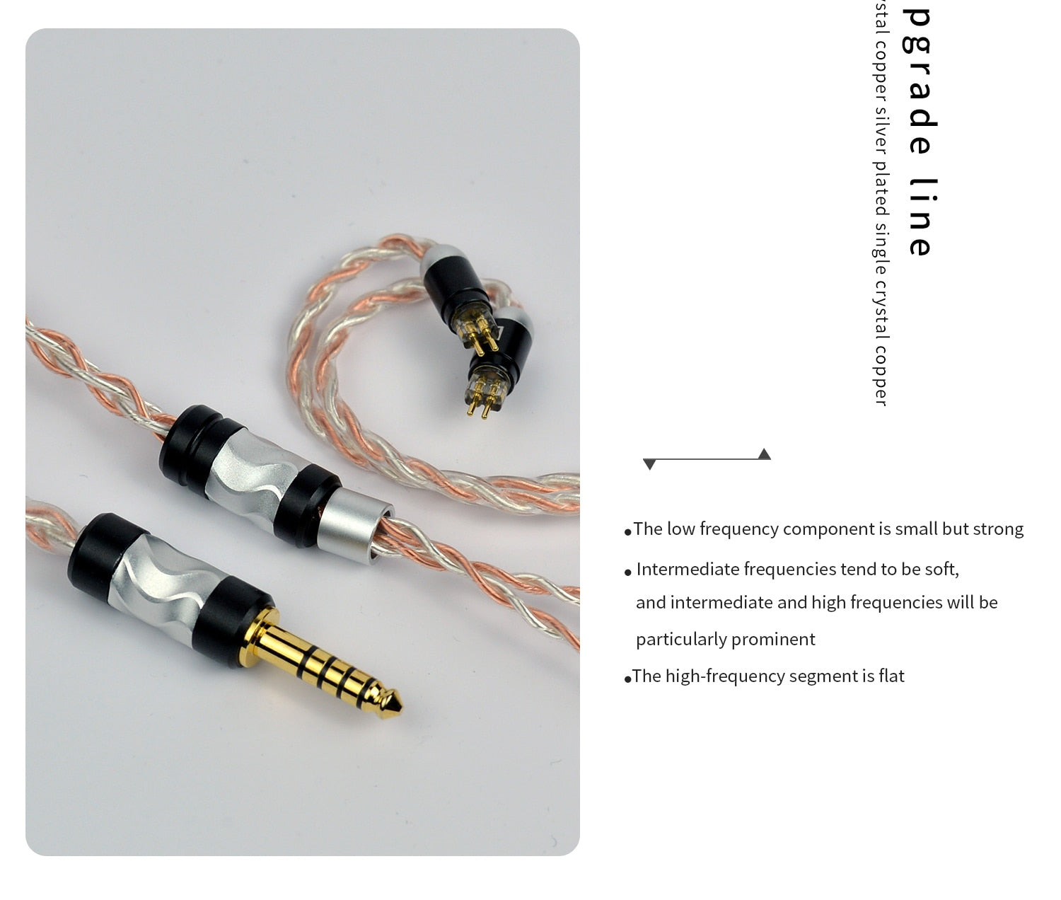 Yongse Glacier3 Earphone Upgrade Cable 4 Core Single Crystal Copper Silver Plating - The HiFi Cat