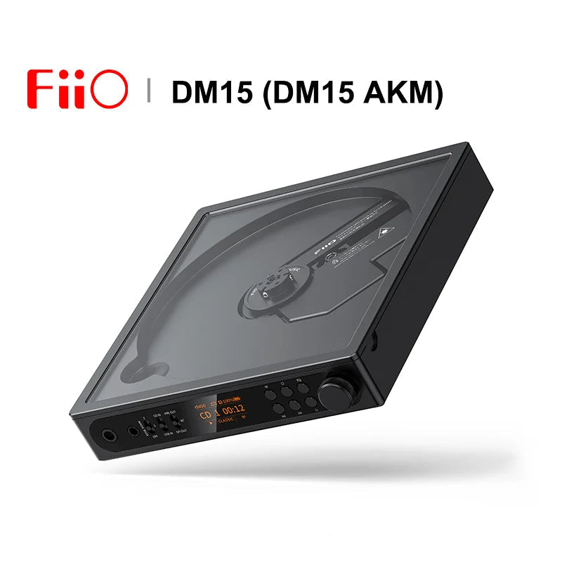 FiiO DM15 AKM Version Portable Stereo CD Player Dual AKM AK4493S DAC chips supports Track Ripping Bluetooth aptX