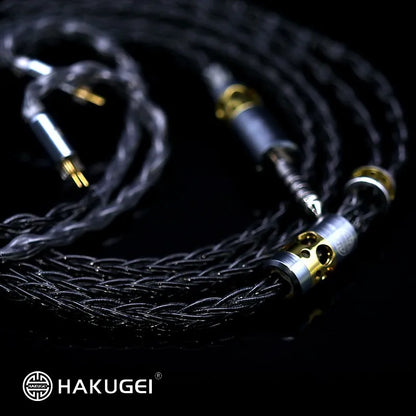 HAKUGEI Queen of Thousand Quiet Gold Silver Palladium Earbuds upgrade Cable - The HiFi Cat