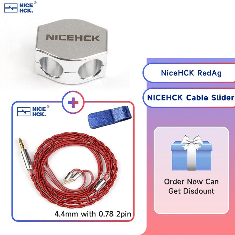 NiceHCK HiFi Cable Slider Alloy Material Shock Absorbing and Reduce Stethoscope effect Acoustic - The HiFi Cat