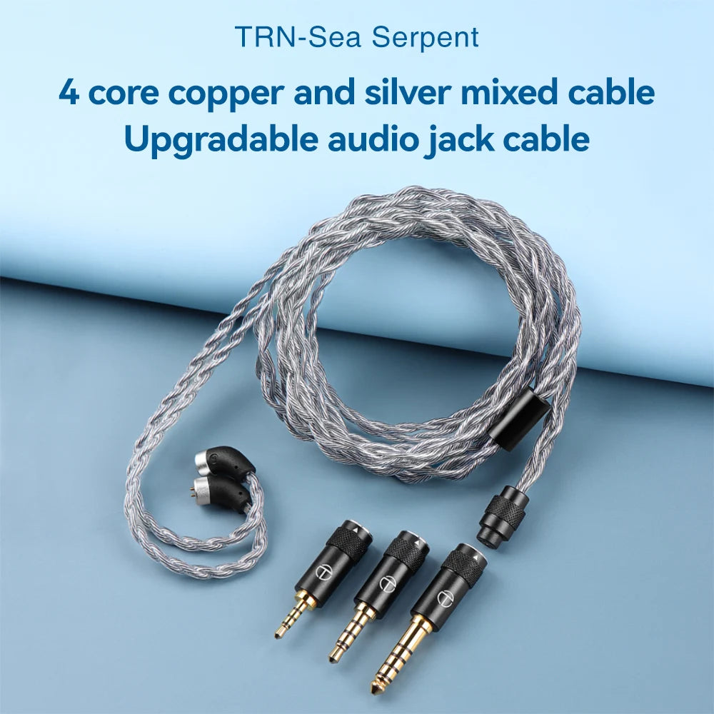 TRN Sea Serpent 4 core copper silver mixed cable Upgraded Earphone Cable