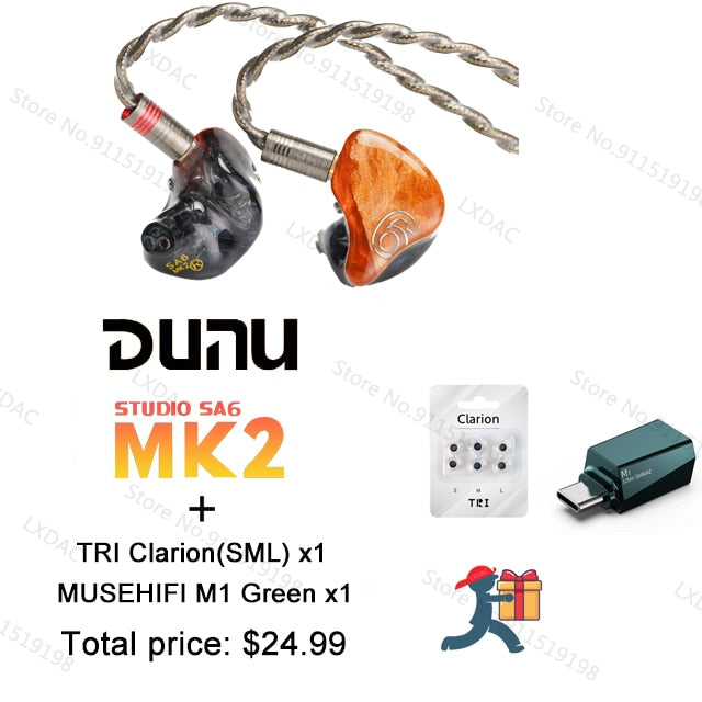 DUNU SA6 MKII / MK2 6BA In-Ear Monitors IEMs 6 Balance Armature Drivers - The HiFi Cat