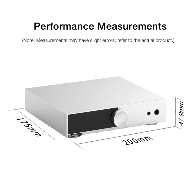 SMSL H200 Fully Balanced Headphone Amplifier & Preamplifier | PLFC+ Circuit, 131dB SNR, 3-Level Gain