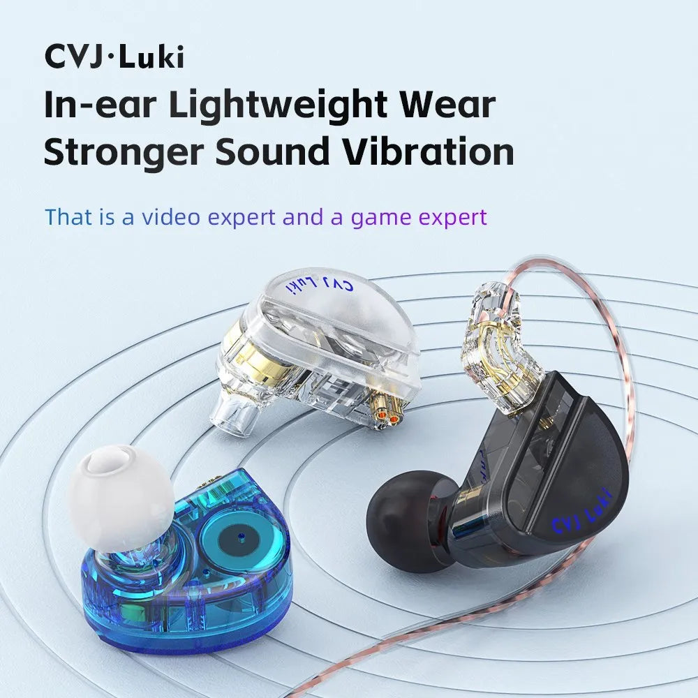 CVJ Luki Dual Unit Vibrating Gaming In-ear Headset With HD microphone - The HiFi Cat