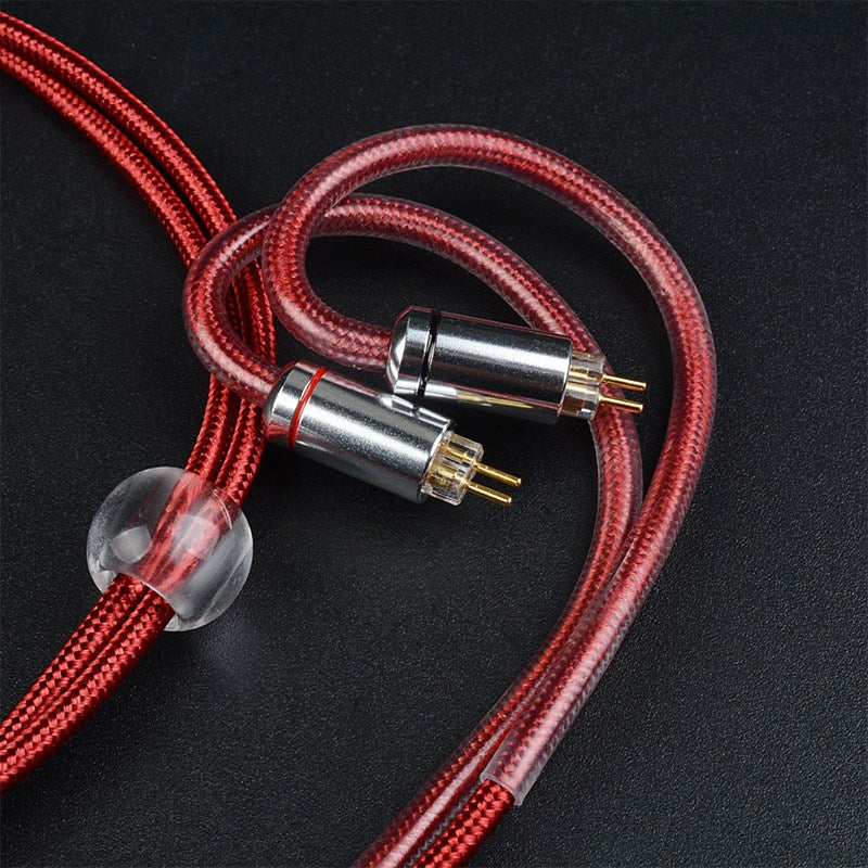 NiceHCK RedAg 4N Pure Silver HiFi Earphone Coaxial Cable 3.5/2.5/4.4mm - The HiFi Cat