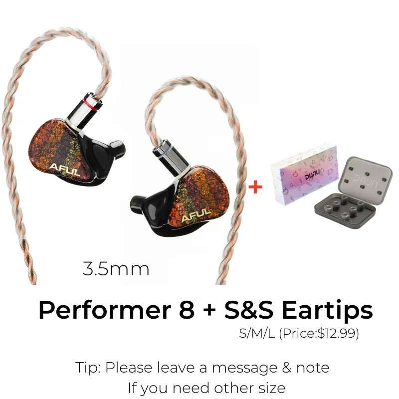 AFUL Performer 8/Performer8 Hybrid Drivers Wired Earphones 1DD+ 7BA in - Ear - The HiFi Cat