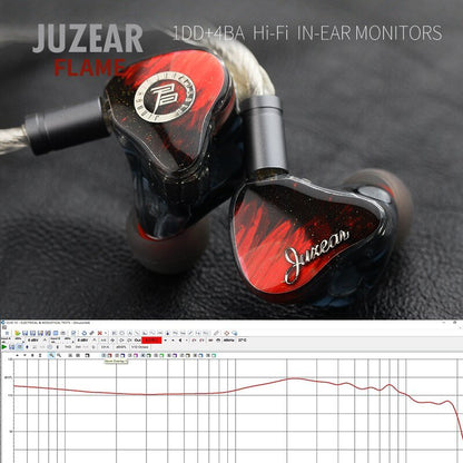 Angelears & JUZEAR FLAME 1DD+4BA In Ear Earphone Monitor Headphone - The HiFi Cat