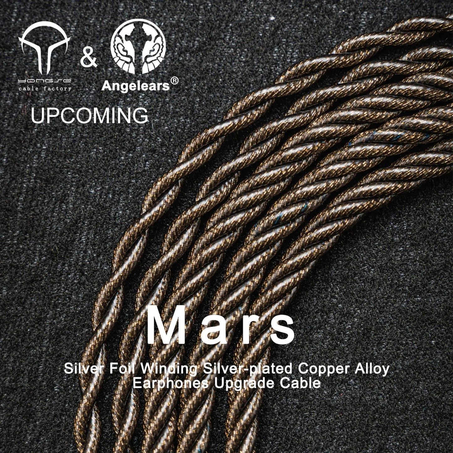 Angelears x Yongse Mars Silver Foil Winding Silver - plated Copper Alloy Earphones Upgrade Cable - The HiFi Cat