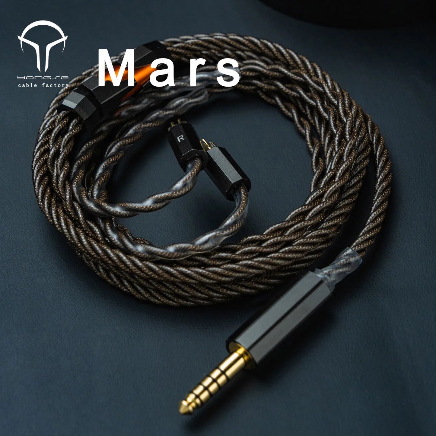 Angelears x Yongse Mars Silver Foil Winding Silver - plated Copper Alloy Earphones Upgrade Cable - The HiFi Cat