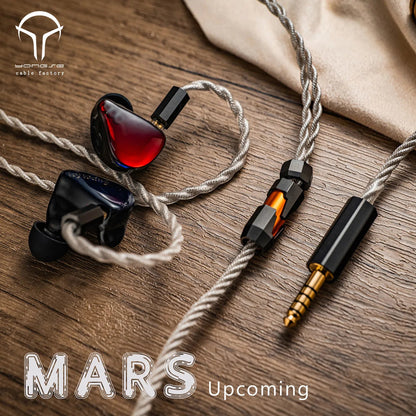 Angelears x Yongse Mars Silver Foil Winding Silver - plated Copper Alloy Earphones Upgrade Cable - The HiFi Cat