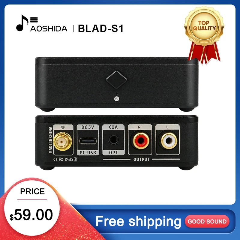 AOSHIDA BLAD - S1 Audio Receiver Bluetooth 5.1 QCC5125 Audio Receiver - The HiFi Cat