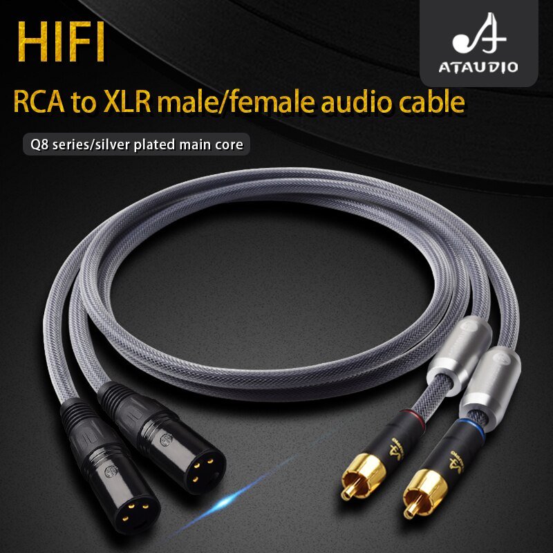 ATAUDIO HIFI RCA to XLR Balanced Female plug Audio Cable - The HiFi Cat