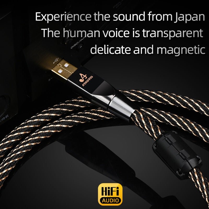 ATAUDIO HIFI USB OTG Cable USB Type A to B USB Cable - The HiFi Cat