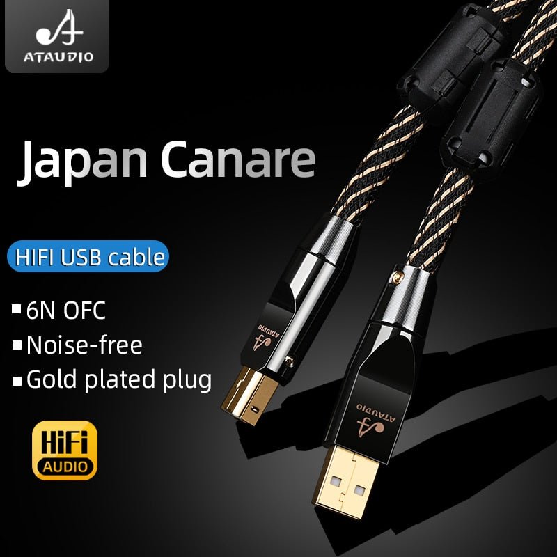 ATAUDIO HIFI USB OTG Cable USB Type A to B USB Cable - The HiFi Cat