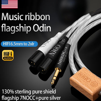 ATAUDIO Odin HiFi 6.5 to 2XLR Audio Cable High Quality Pure Silver Stereo - The HiFi Cat