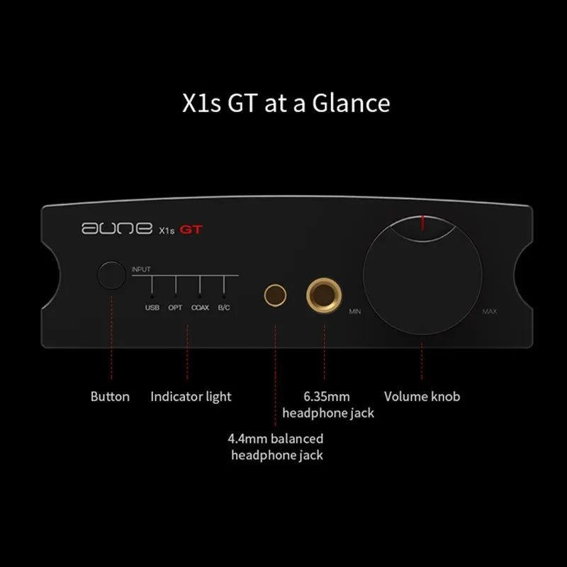 AUNE X1S GT Lossless Digital Audio Decoder DAC With Headphone Amp - The HiFi Cat