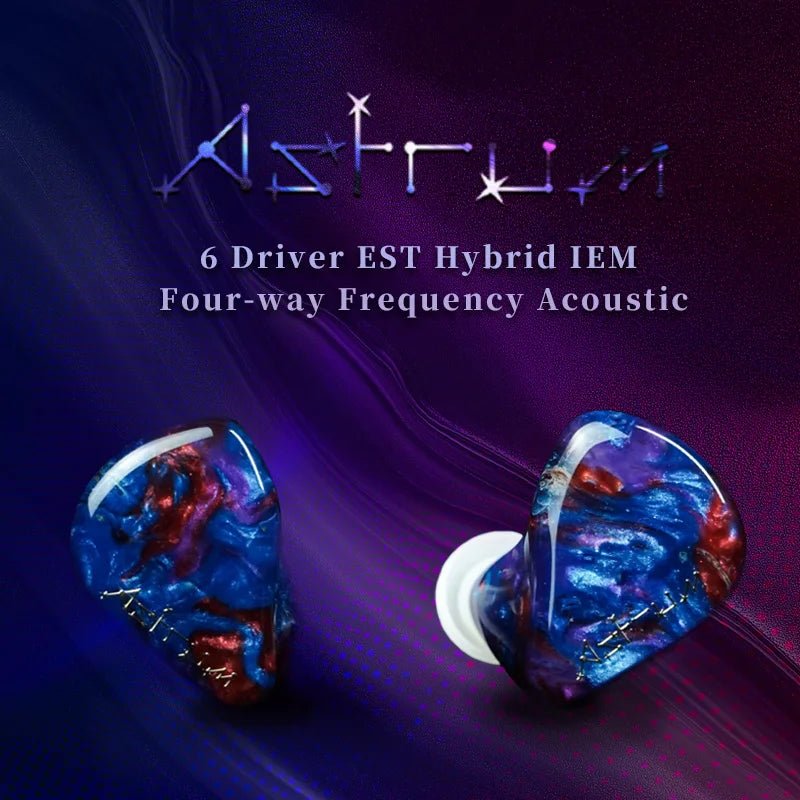 BGVP Astrum 2EST+2BA+2DD 6 Driver EST Hybrid In - ear Earphone IEM 0.78mm 4.4mm Wired Hifi Earbuds - The HiFi Cat