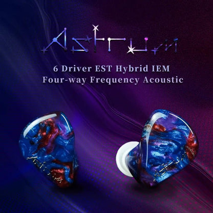 BGVP Astrum 2EST+2BA+2DD 6 Driver EST Hybrid In - ear Earphone IEM 0.78mm 4.4mm Wired Hifi Earbuds - The HiFi Cat