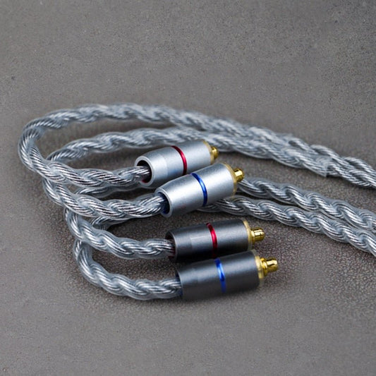 BGVP F5 MMCX Upgrade Cable 4 Strands 560 Cores Monocrystalline Copper Silver - The HiFi Cat