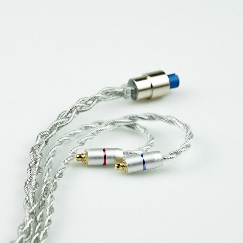 BGVP F5 MMCX Upgrade Cable 4 Strands 560 Cores Monocrystalline Copper Silver - The HiFi Cat