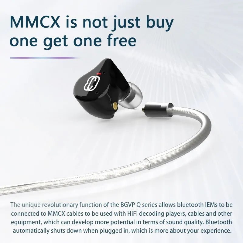 BGVP Q3 Wireless HIFI MMCX In - ear TWS Bluetooth5.3 Headset - The HiFi Cat