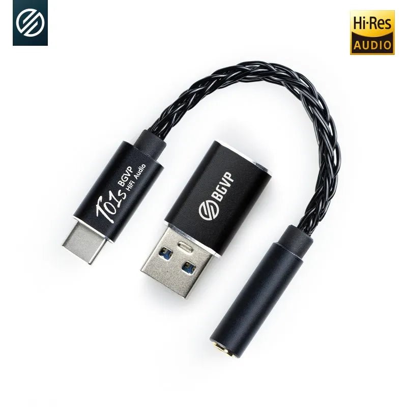 BGVP T01s Type - C to 3.5mm Audio Cable CX31993 chip USB DAC AMP Adapter - The HiFi Cat