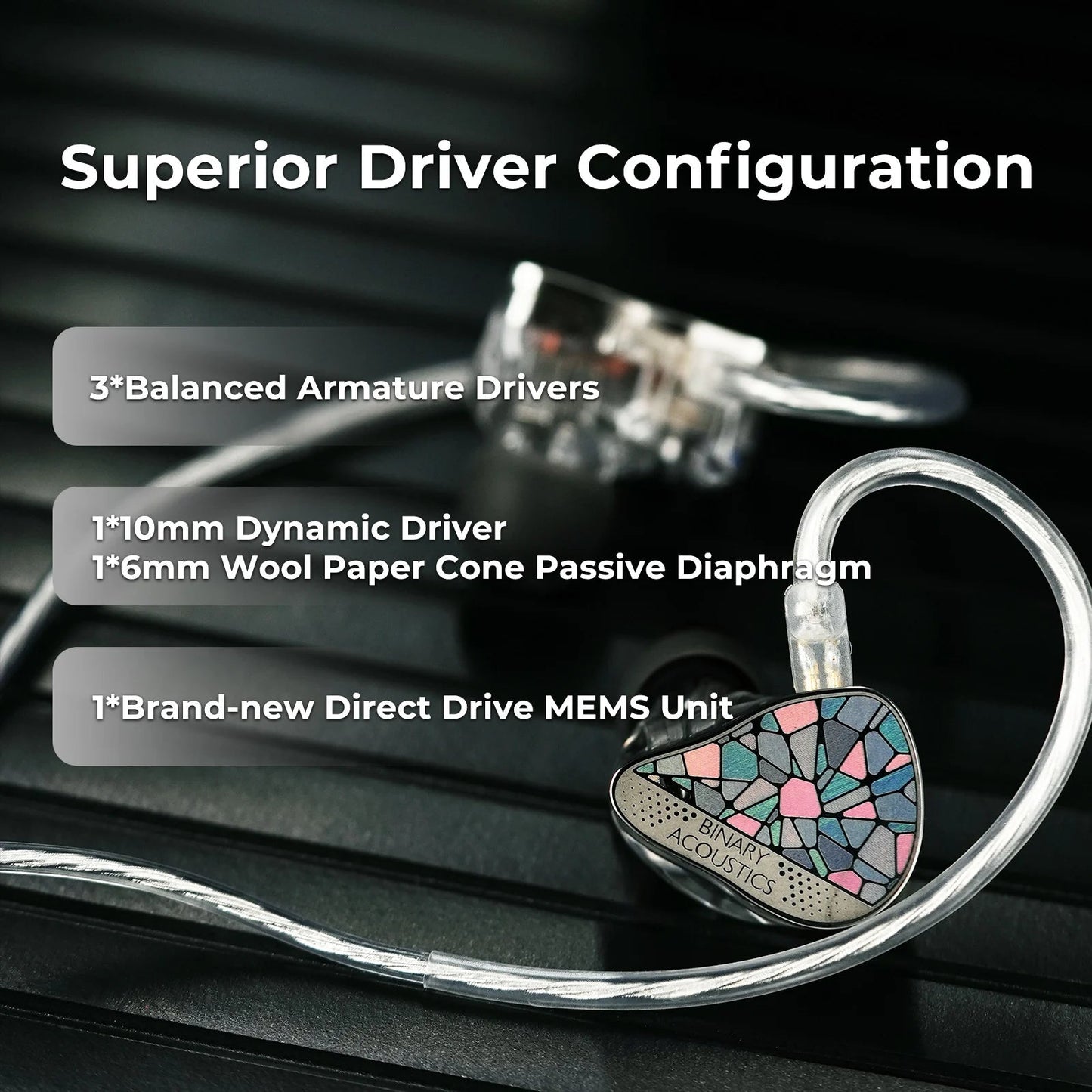 Binary EP321 World's First MEMS Tribrid IEM - 2DD+3BA+MEMS Direct Drive - The HiFi Cat
