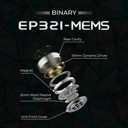 Binary EP321 World's First MEMS Tribrid IEM - 2DD+3BA+MEMS Direct Drive - The HiFi Cat