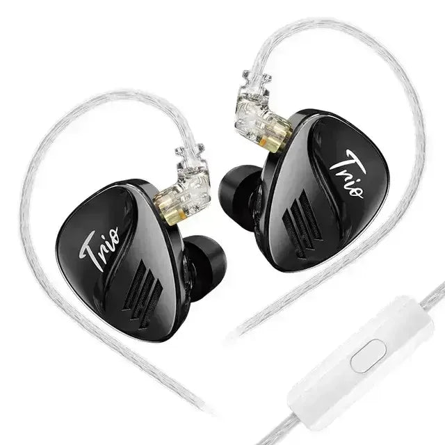 CCA Trio Hybrid IEM Hifi Earphones 3DD Wired Headphone With Removable Cable - The HiFi Cat