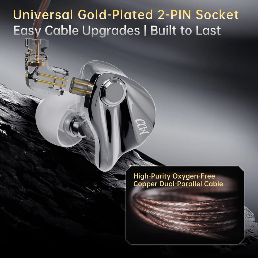 CCA Xyrra 1BA+1DD Dynamic Hybrid Driver HiFi In - Ear Monitors Earphones - The HiFi Cat