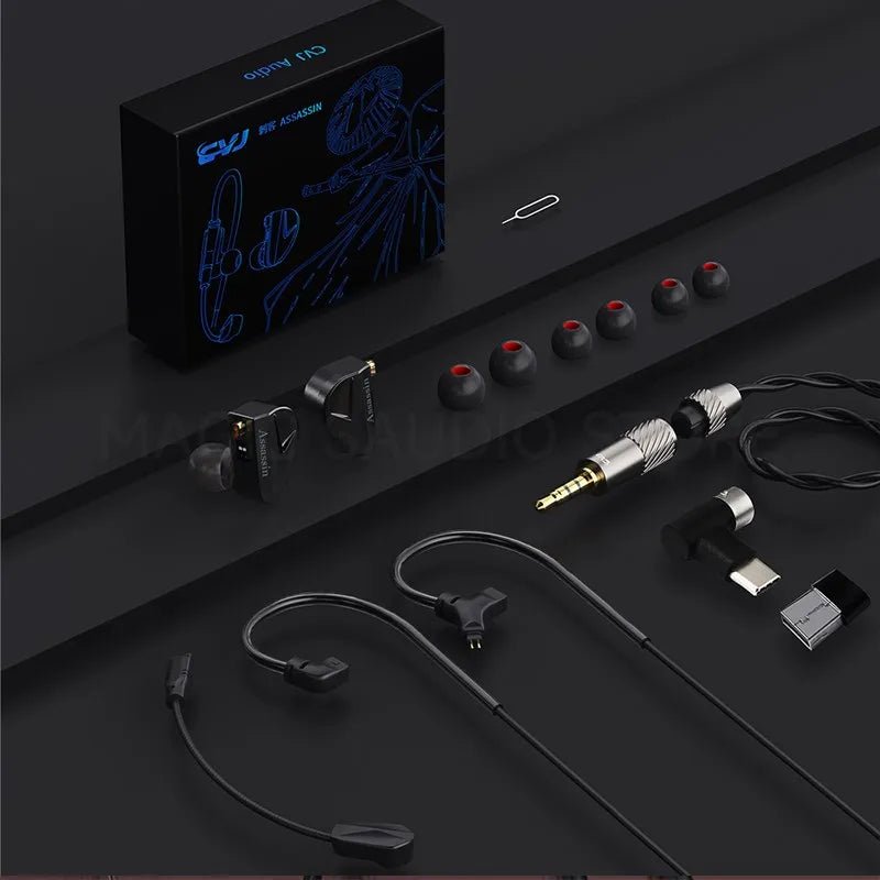 CVJ Assassin 1DD + 1BA + 1 Vibration triple unit Hybrid gaming in Ear Earphones - The HiFi Cat