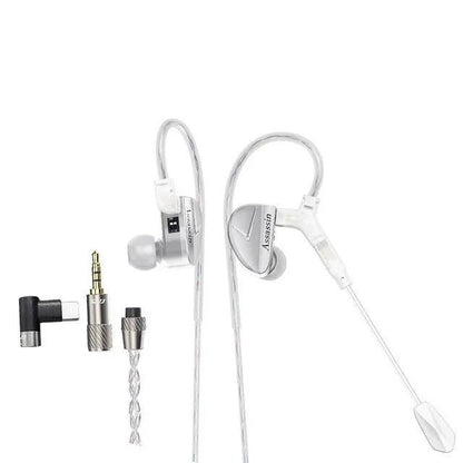 CVJ Assassin Silver 1BA+1DD+1Vibrate Game Mode Hybrid Earphones - The HiFi Cat