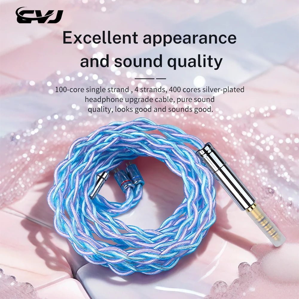 CVJ Candy High - Specification HiFi Durable Silver - Plated Earphone Cable - The HiFi Cat