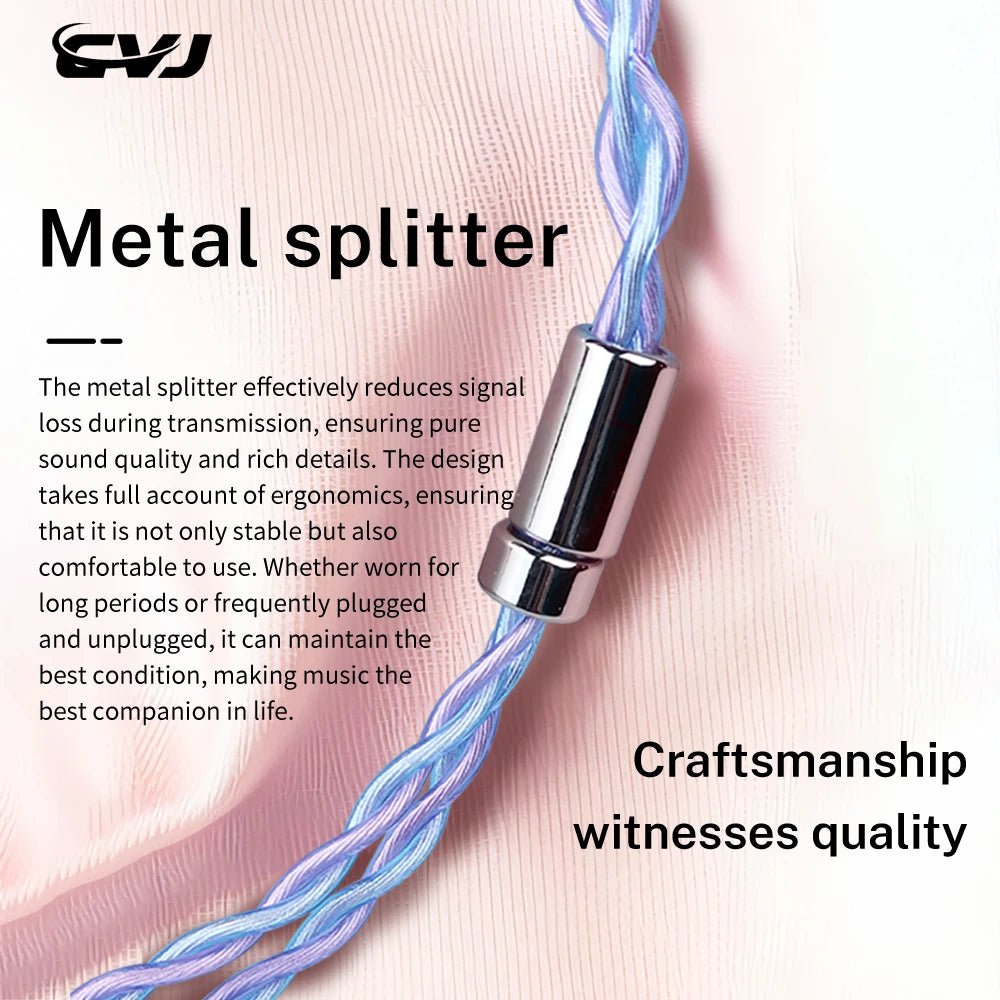 CVJ Candy High - Specification HiFi Durable Silver - Plated Earphone Cable - The HiFi Cat