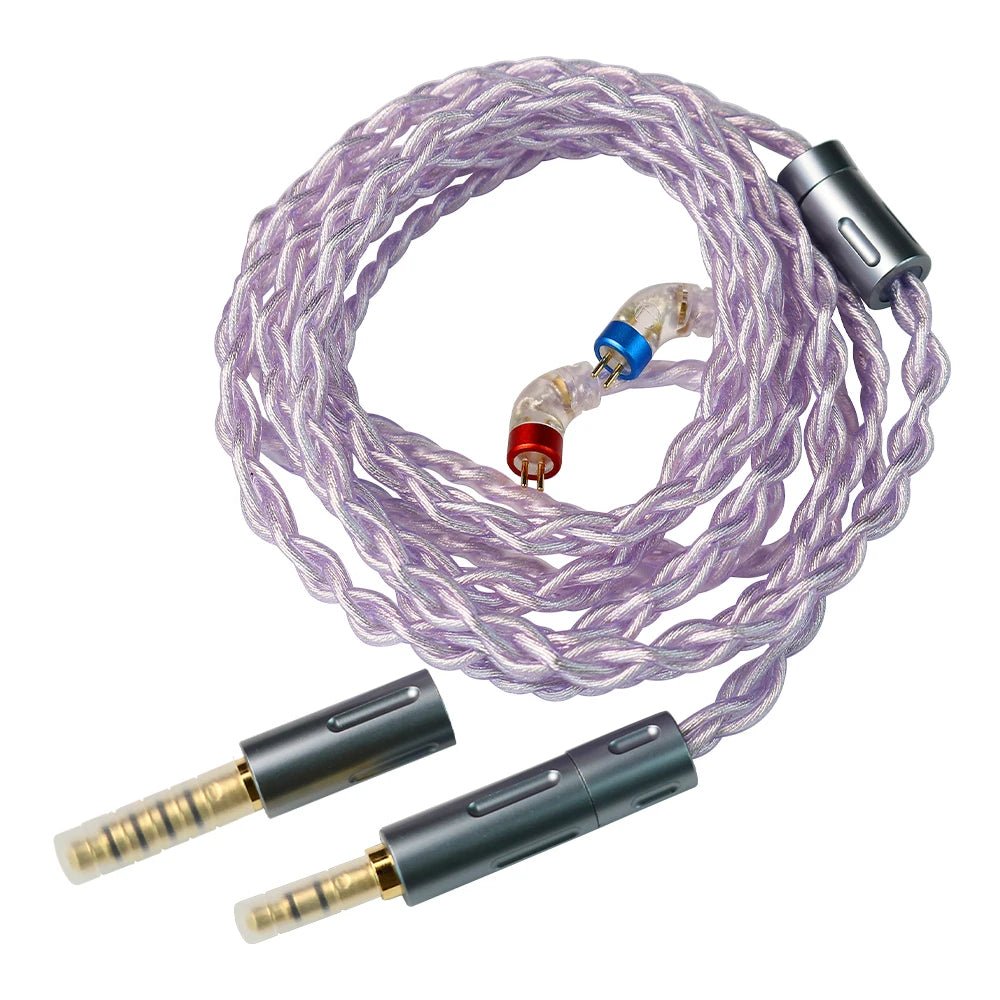 CVJ - Flora Silver - Plated Wired Headphone Upgrade Cable with 4.4mm Plug - The HiFi Cat