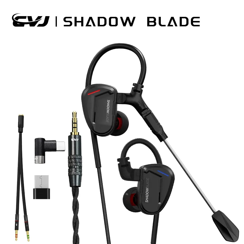 CVJ Shadow Blade 1DD+1 Vibration Switch In Ear Earphones - The HiFi Cat