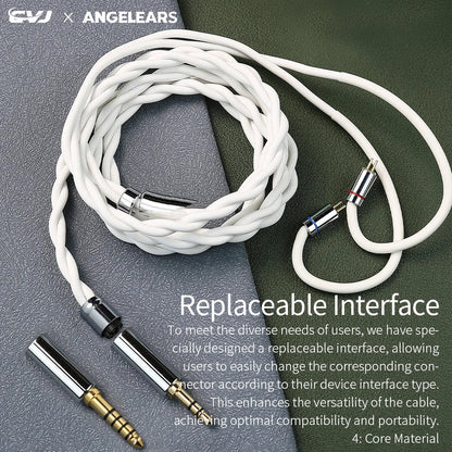 CVJ Vibra 2in1 HIFI Headphones Upgrade Cable - The HiFi Cat