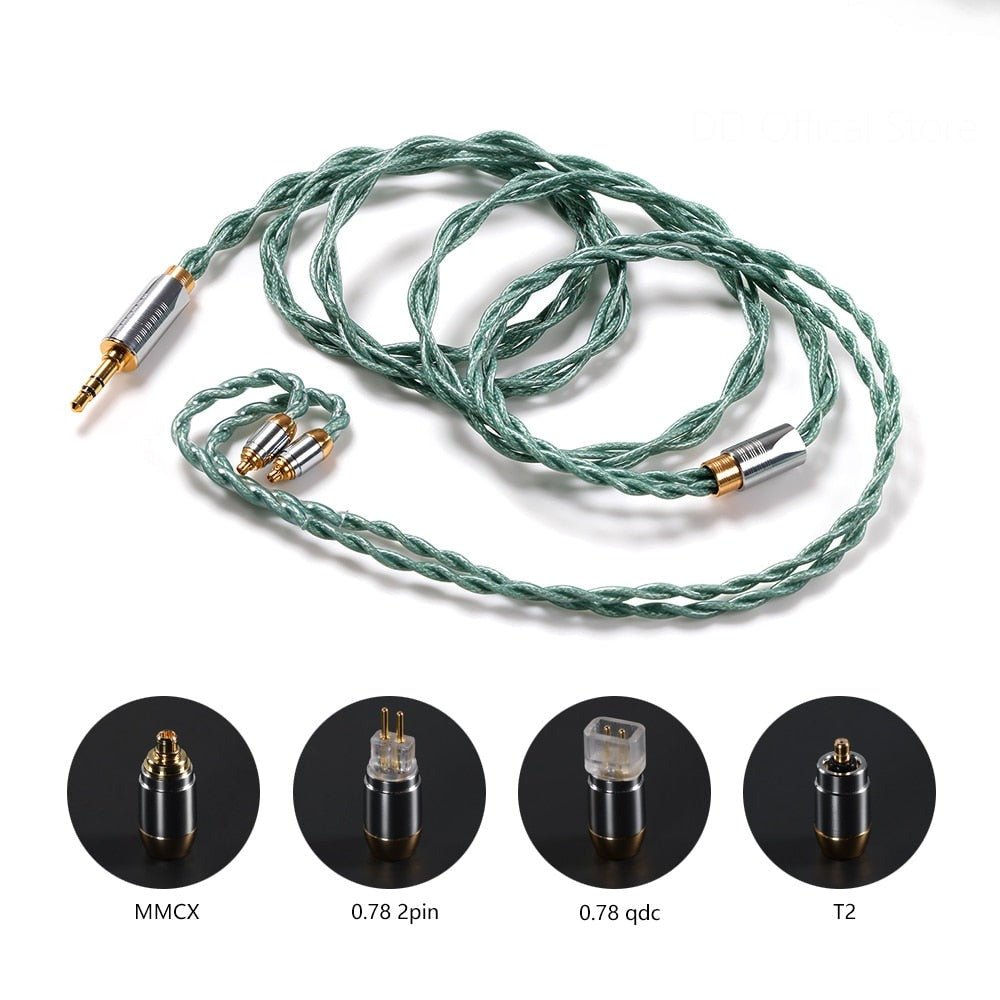 ddHiFi BC125A (Air Ocean) OCC HiFi Earphone Cable with Shielding Layer - The HiFi Cat