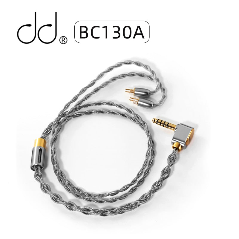 ddHiFi BC130A (Air Nyx) Silver Earphone Upgrade Cable with Shielding Layer - The HiFi Cat