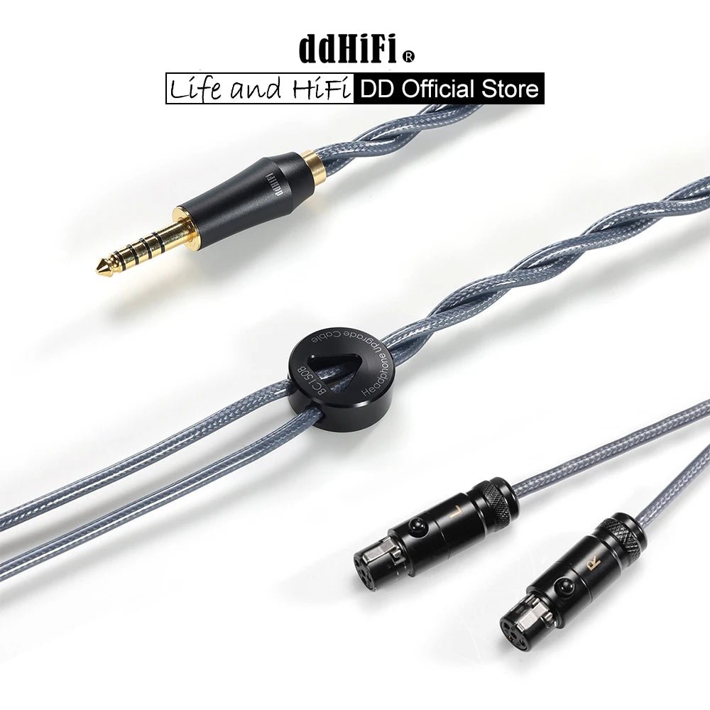 ddHiFi BC150B - 490 Double Shielded Silver Headphones Cable for Sennheiser HD 490 PRO - The HiFi Cat