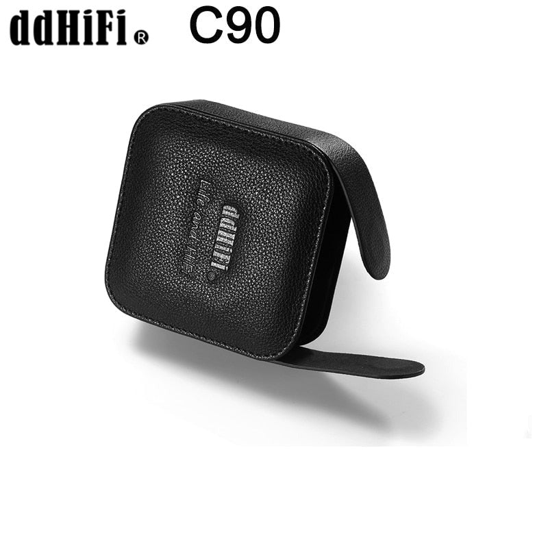 ddHiFi C90 Genuine Leather Earphone Storage Case - The HiFi Cat