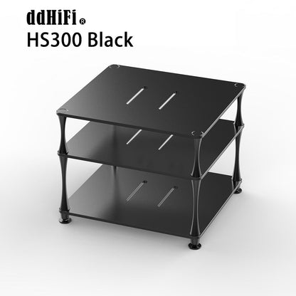 DDHiFi HS300 Black Aluminum HiFi Rack , Storage Holder for Desktop DAC Amp - The HiFi Cat