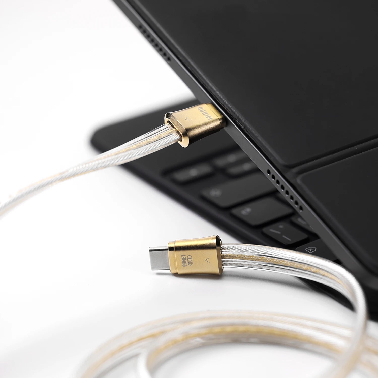 ddHiFi TC19CC Gold (Comet Gold) Pure Silver USB - C Cable - The HiFi Cat
