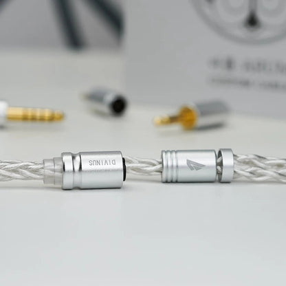 Divinus ARUM 7N OCC 8 Core Earphone Cable with 2Pin 0.78 / MMCX - 2.5 /3.5 / 4.4 - The HiFi Cat