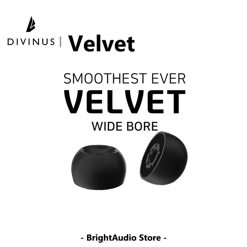 DIVINUS Velvet Wide Bore Silicone Eartips For 4 - 6mm Nozzle Eerphone Ear Tips - The HiFi Cat