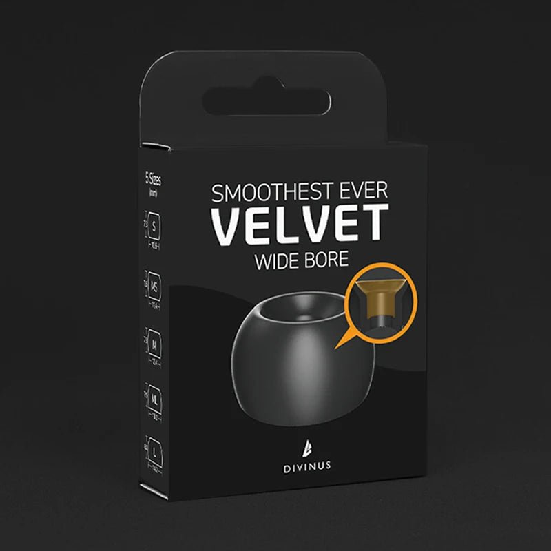 DIVINUS Velvet Wide Bore Silicone Eartips For 4 - 6mm Nozzle Eerphone Ear Tips - The HiFi Cat