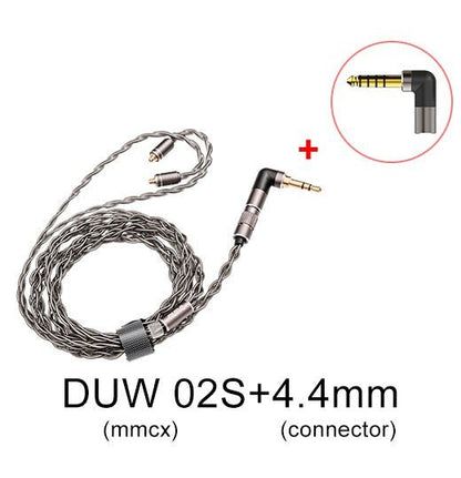 DUNU DUW - 02S DUW02S Upgraded Earphone Cable High - purity Silver - plated OCC Copper Litz Wire for DK2001 - The HiFi Cat