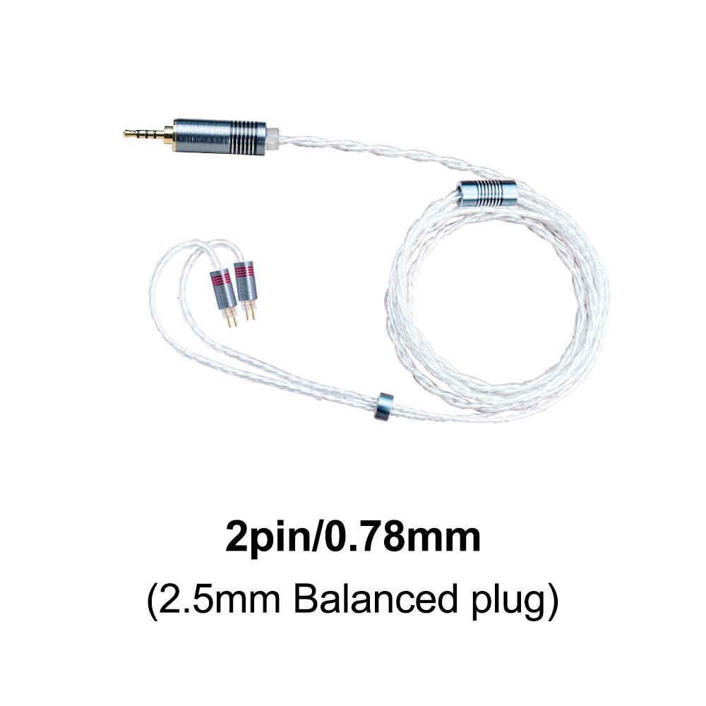 DUNU DUW01 Upgrade Earphone Cable with OFC High - Purity Silver - plated Litz Wires MMCX/0.78mm 2 Pin Connector - The HiFi Cat