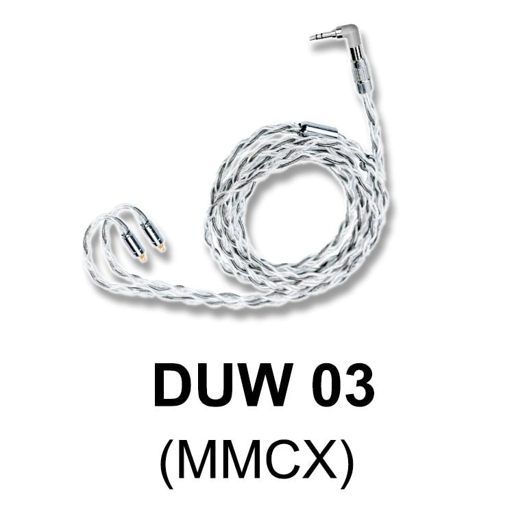 DUNU DUW03 DUW - 03 Upgraded Earphone Cable MMCX/0.78mm Connector Quick - Switch Plug High - Purity Silver - Plated Copper Litz Wire - The HiFi Cat