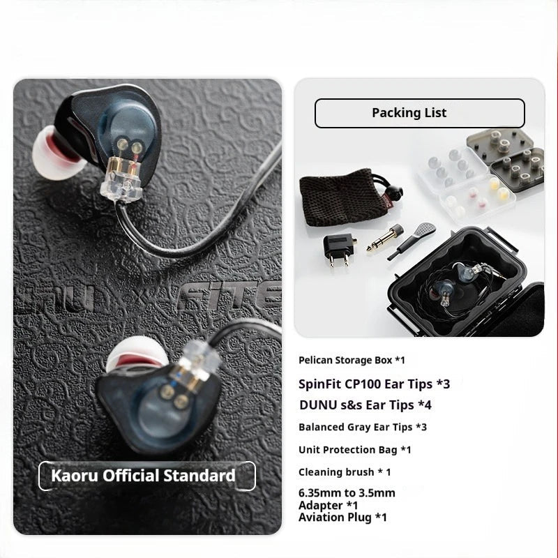 DUNU × FitEar Kaoru IEM | 6BA Per Side | FitEar Elliptical Nozzle - The HiFi Cat